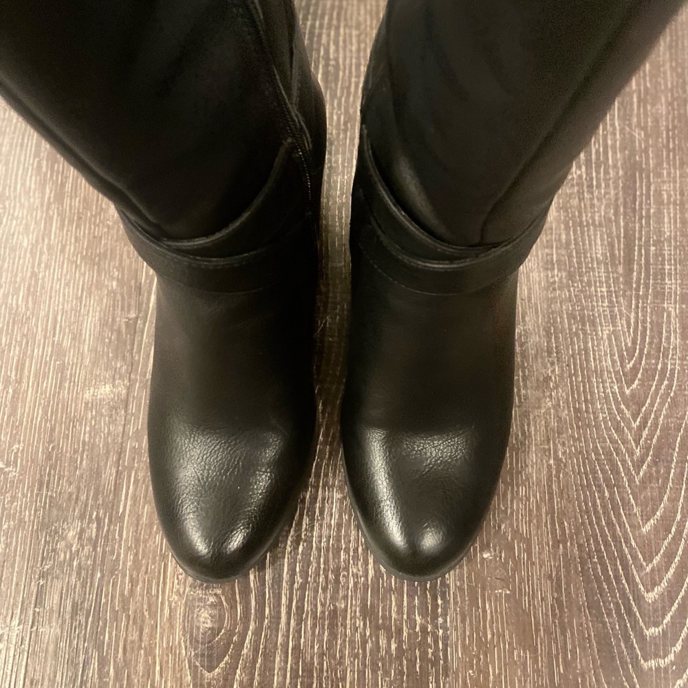 SOUL Naturalizer Triya Black Knee High Heeled Boots 8.5M - Picture 4 of 11